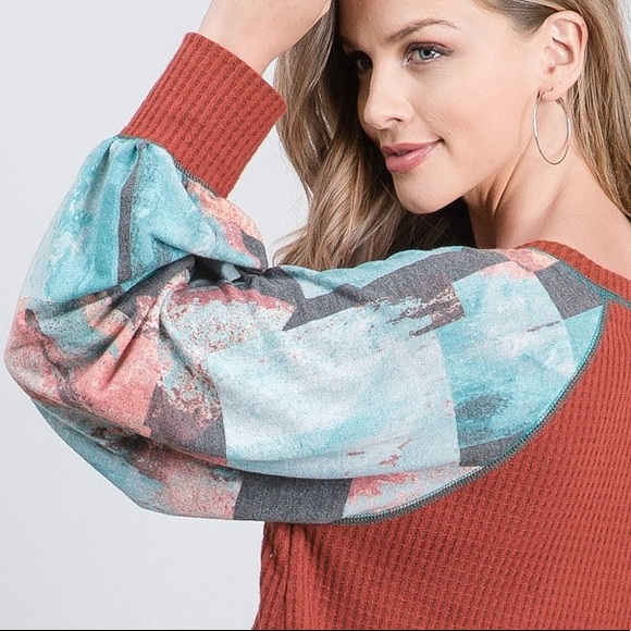 🆕 Waffle Knit Sweater Top Fall Boutique Clothing Style Comfy Soft Long Sleeve - Picture 7 of 8